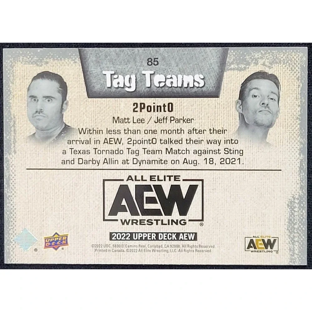 2022 UPPER DECK AEW 2POINT0 JEFF PARKER & MATT LEE PYRO - ALL ELITE WRESTLING